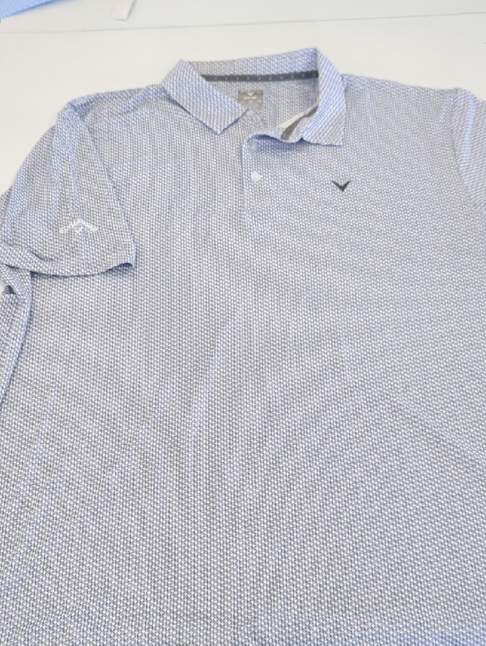 Callaway Blue Micro-Pattern Performance Golf Polo - Picture 4 of 5